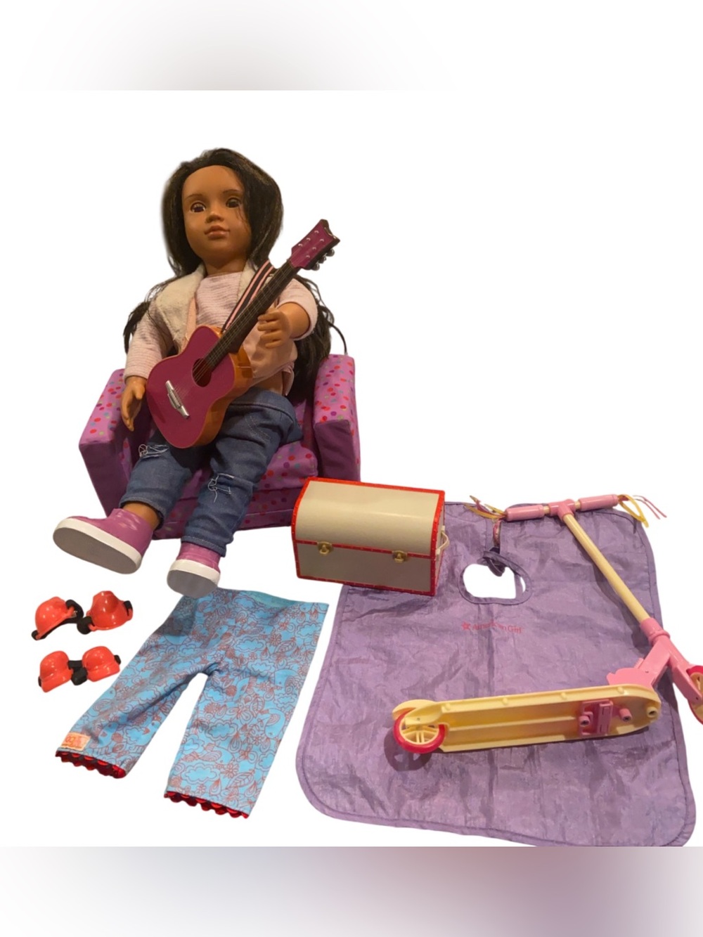 Our Generation Latina Doll Fully Clothed With Fold Out Couch + Accessories
